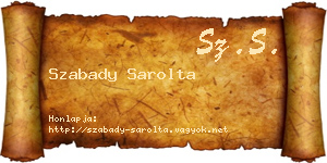 Szabady Sarolta névjegykártya